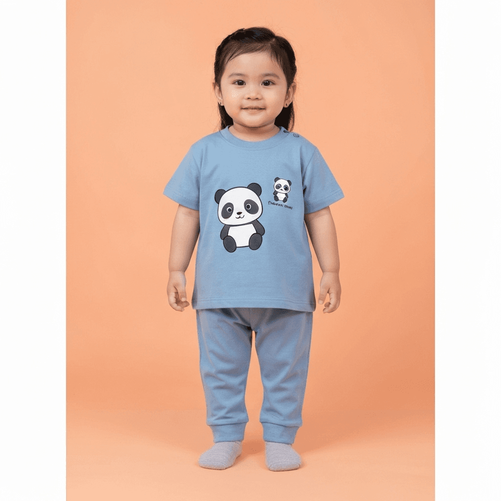 Setelan Kaos & Celana Balita Motif Kartun